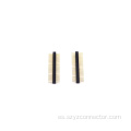 Conector del encabezado de pasador mecanizado de litio de 1.27 mm recto